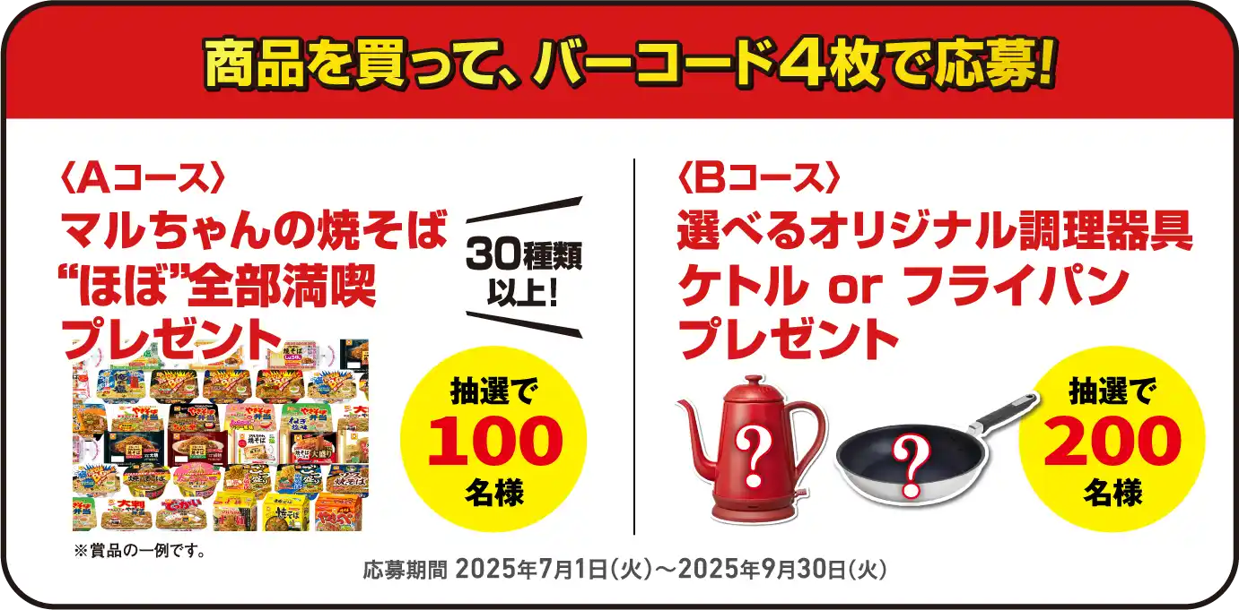 商品を買ってバーコードで応募！
